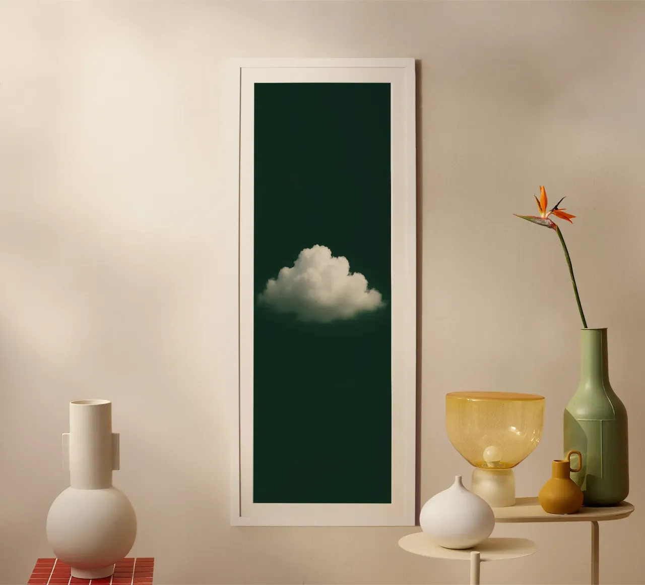 Clouds on a green background carta hahnemühle da Ramcdc