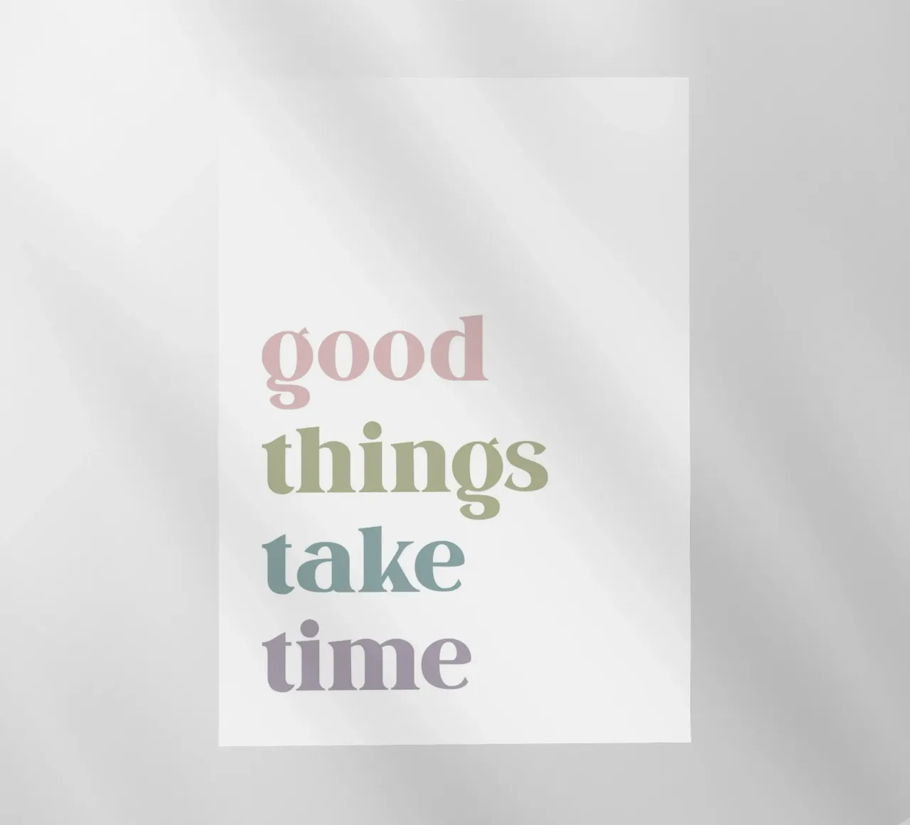 Good things take time pellicola backlit da PinkCandyWalls