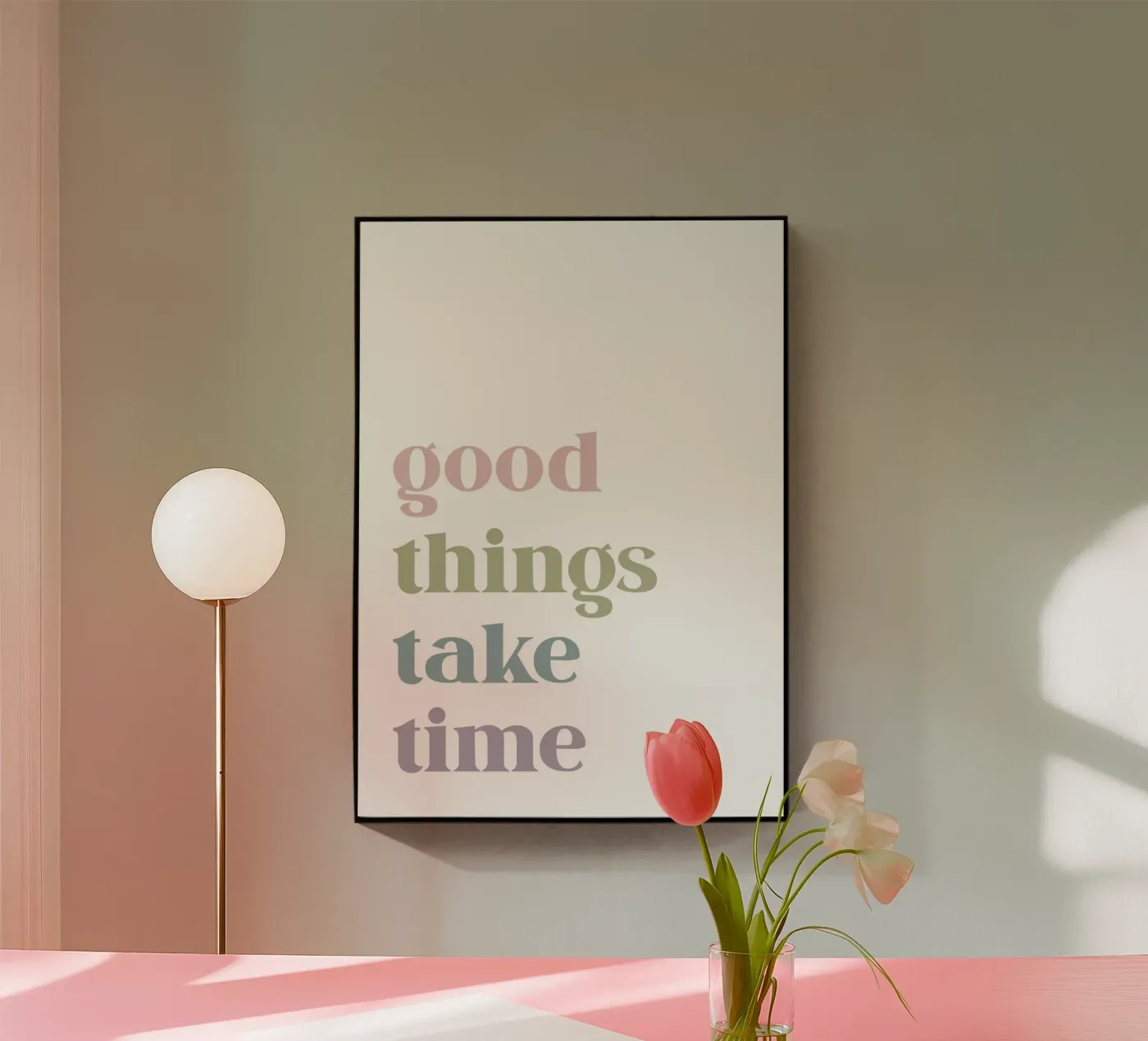 Good things take time Acryl-Glas von PinkCandyWalls