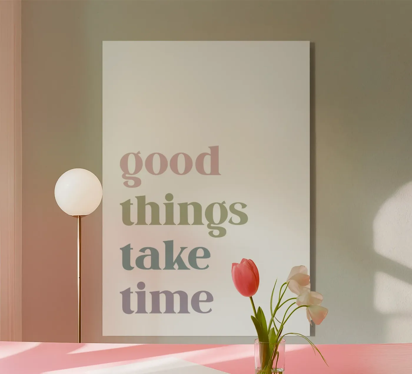 Good things take time Acryl-Glas von PinkCandyWalls