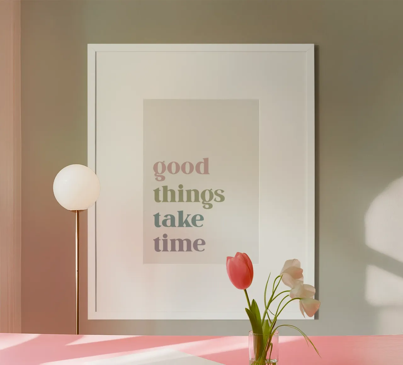 Good things take time poster da PinkCandyWalls