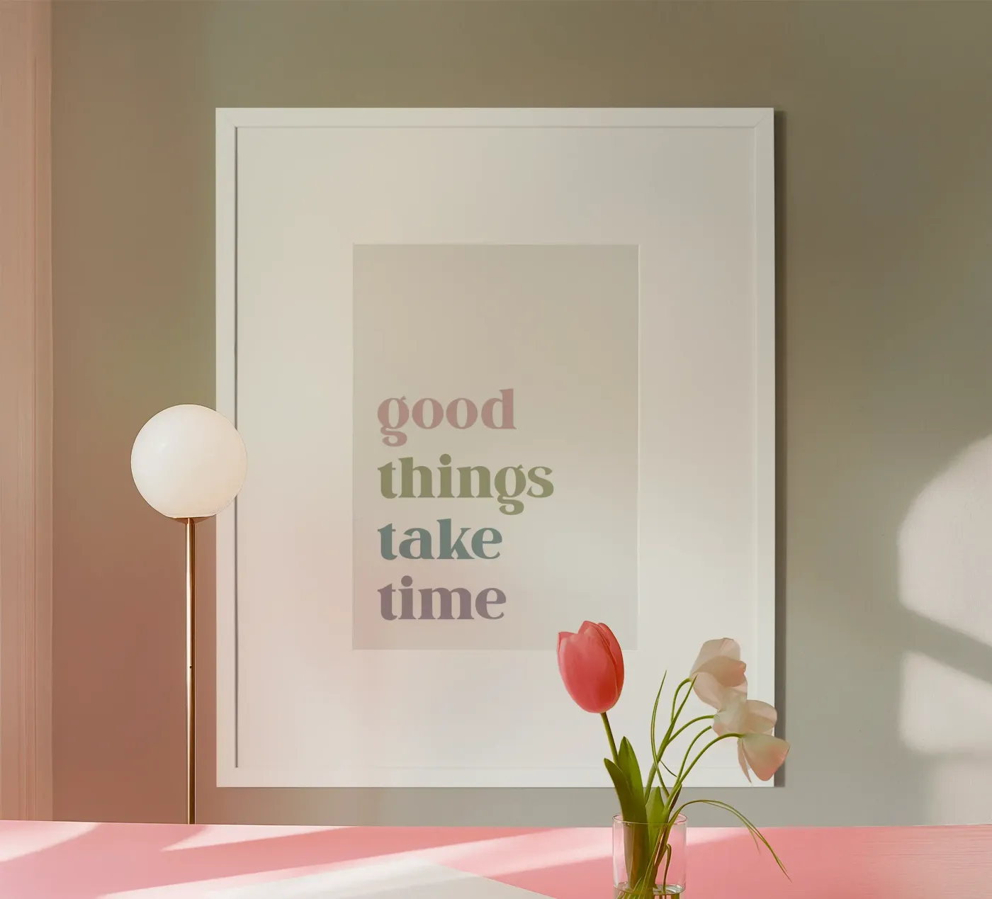 Good things take time poster da PinkCandyWalls