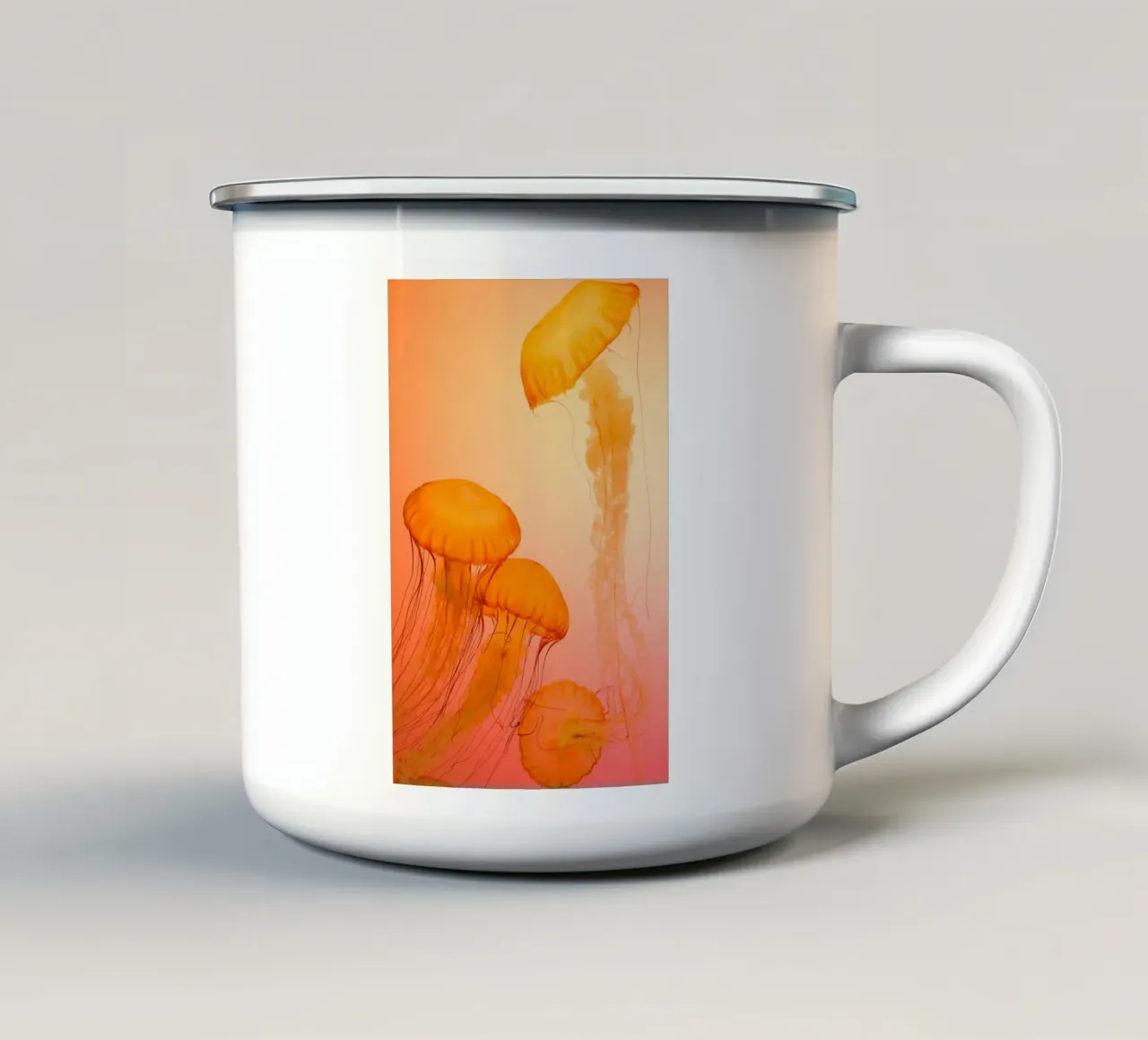 yellow jelly fish shade tazza in smalto da beney