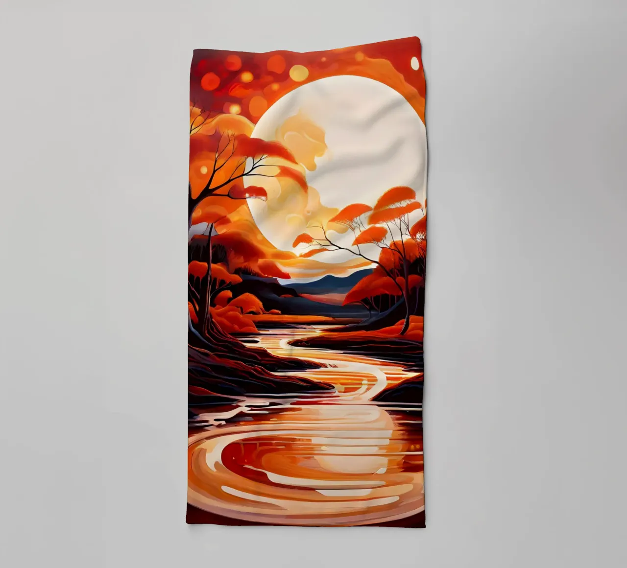 Alba cremisi asciugamano da bagno da Artistic-shop