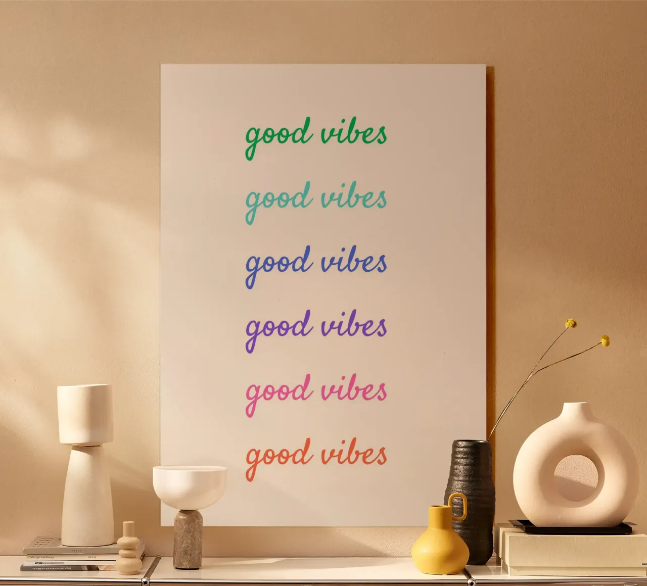 Good vibes alluminio dibond da PinkCandyWalls