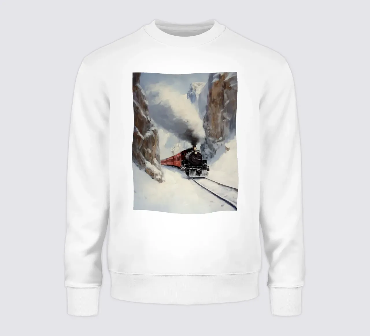Treno d'inverno - Locomotiva a vapore nostalgica sulla neve felpa da Cozy Vibes