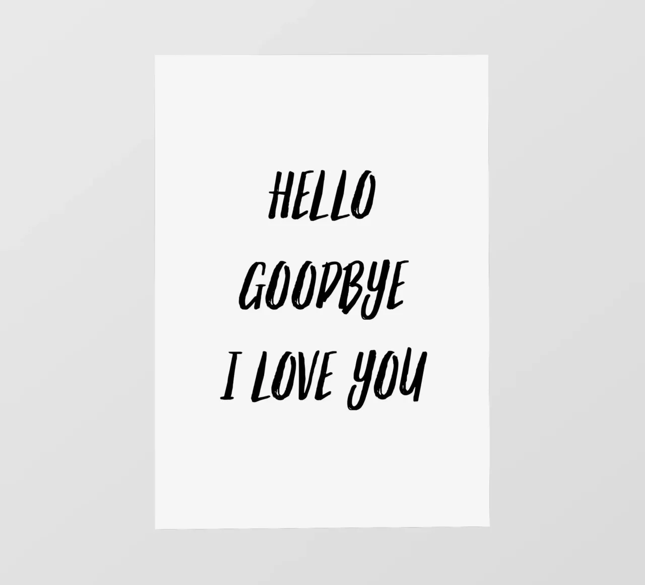 Hello goodbye I love you telo in pvc da PinkCandyWalls