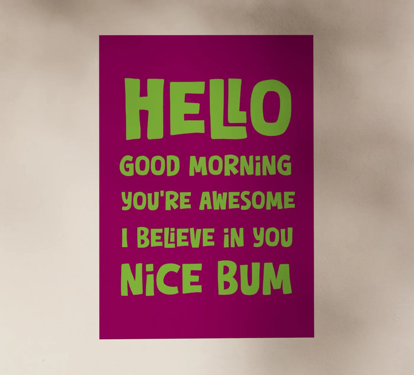 Hello Backlit Folie von PinkCandyWalls