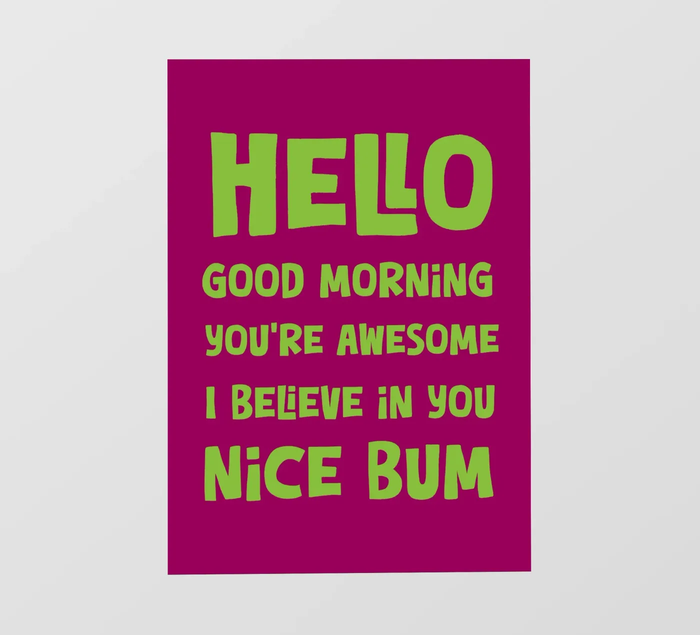 Hello Backlit Folie von PinkCandyWalls