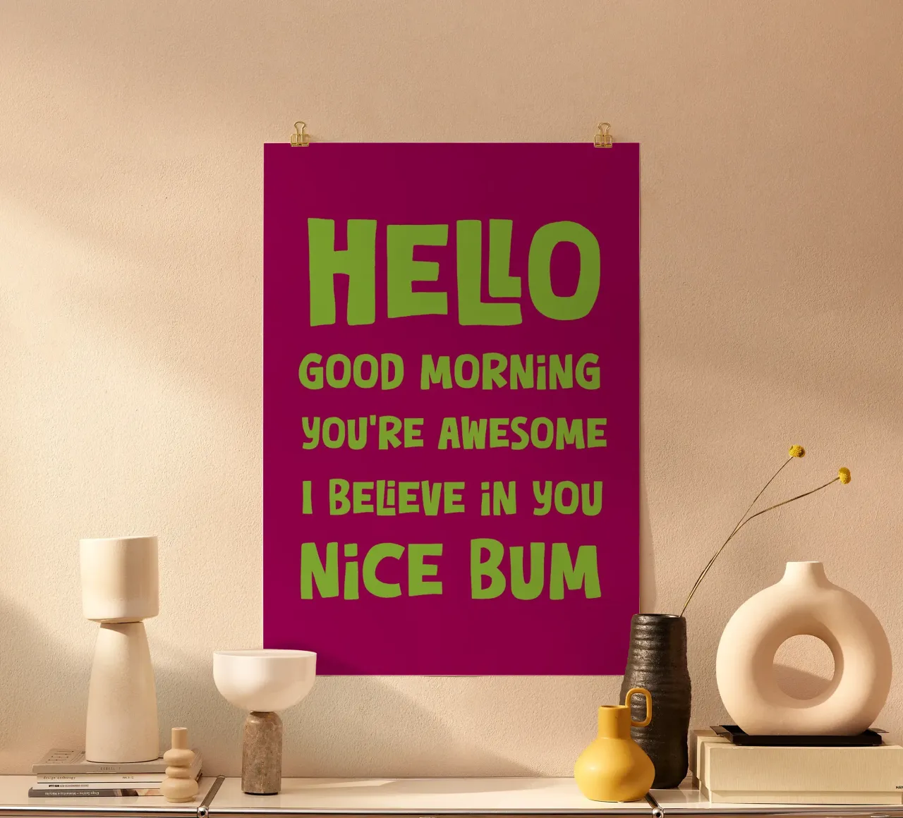 Hello poster van PinkCandyWalls