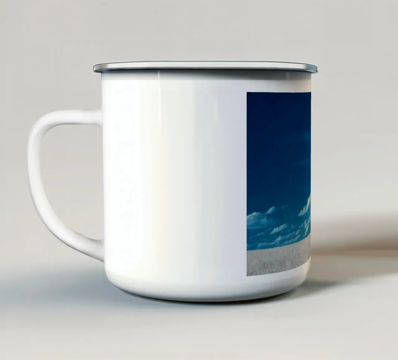 white field tree tazza in smalto da beney