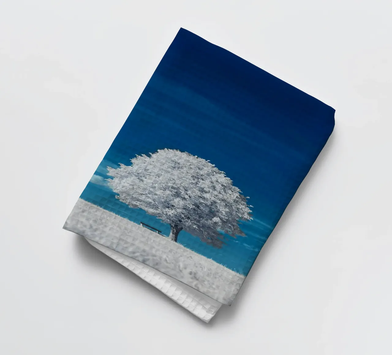 white field tree canovaccio da cucina da beney