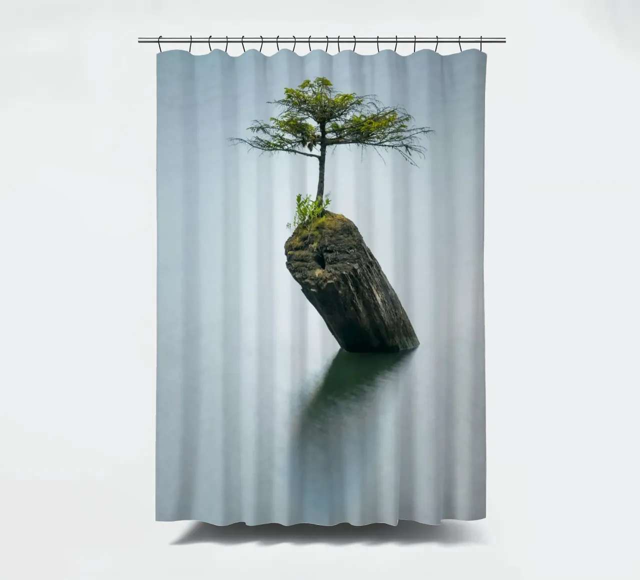 single tree on rock tenda da doccia da morgal