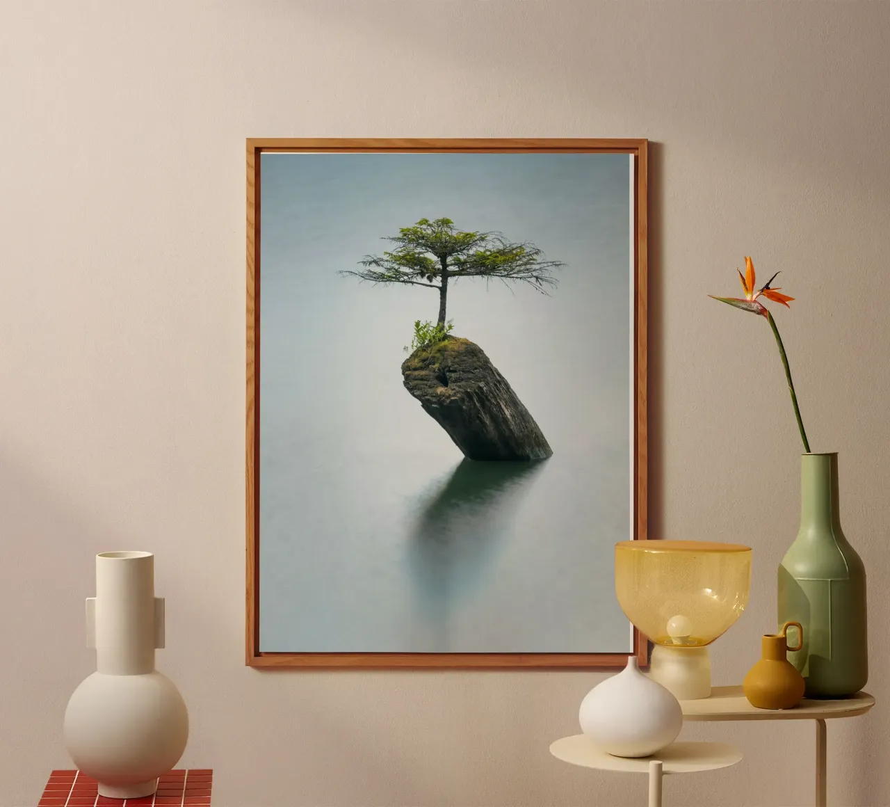 single tree on rock pannello forex da morgal