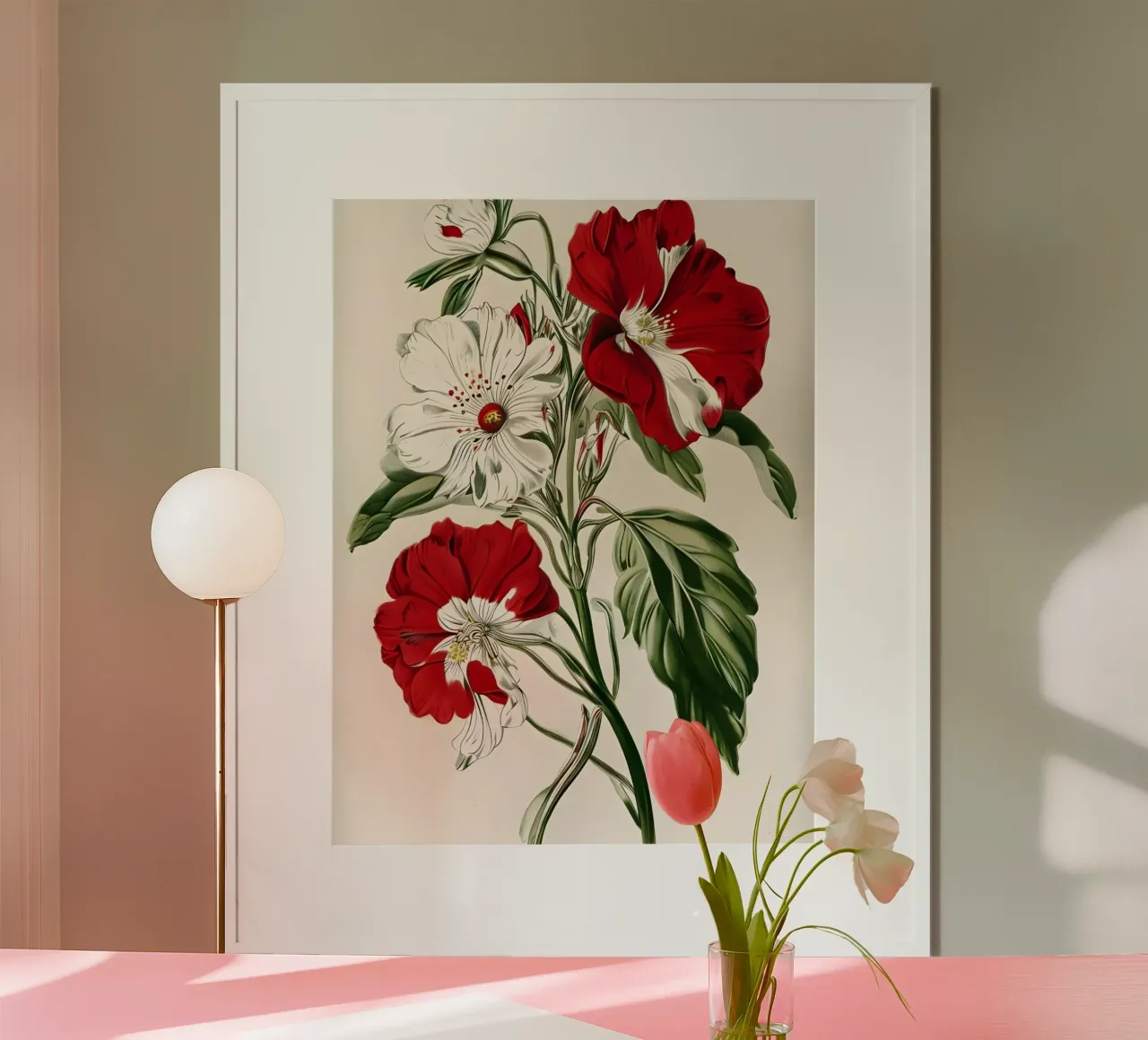 Eleganza floreale poster con telaio in plastica da Artistic-shop