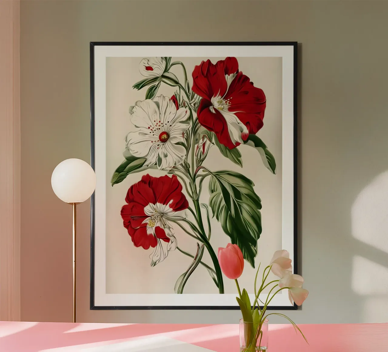 Eleganza floreale poster con telaio in plastica da Artistic-shop
