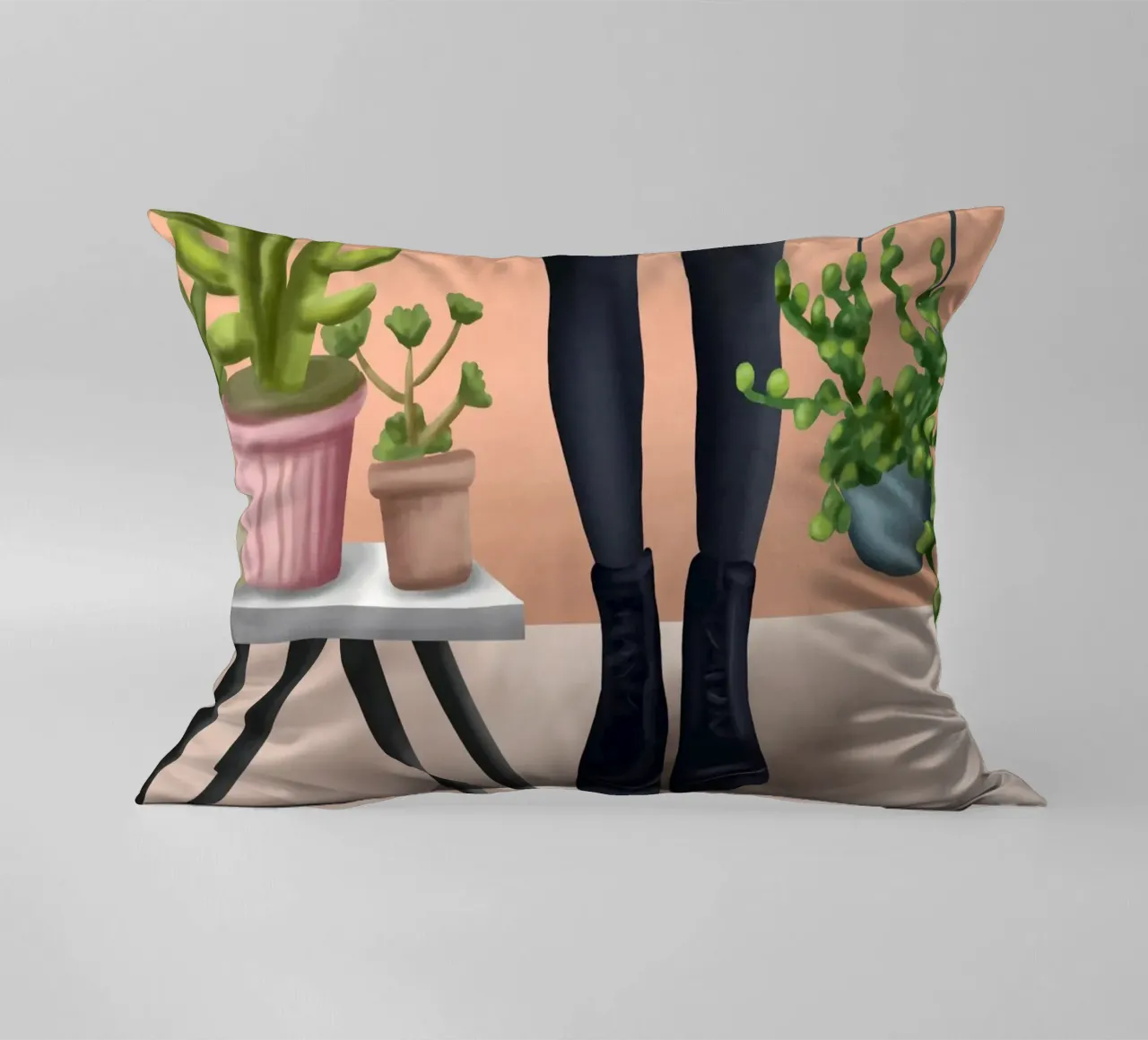 There is a house built out of stone cuscino da cityart