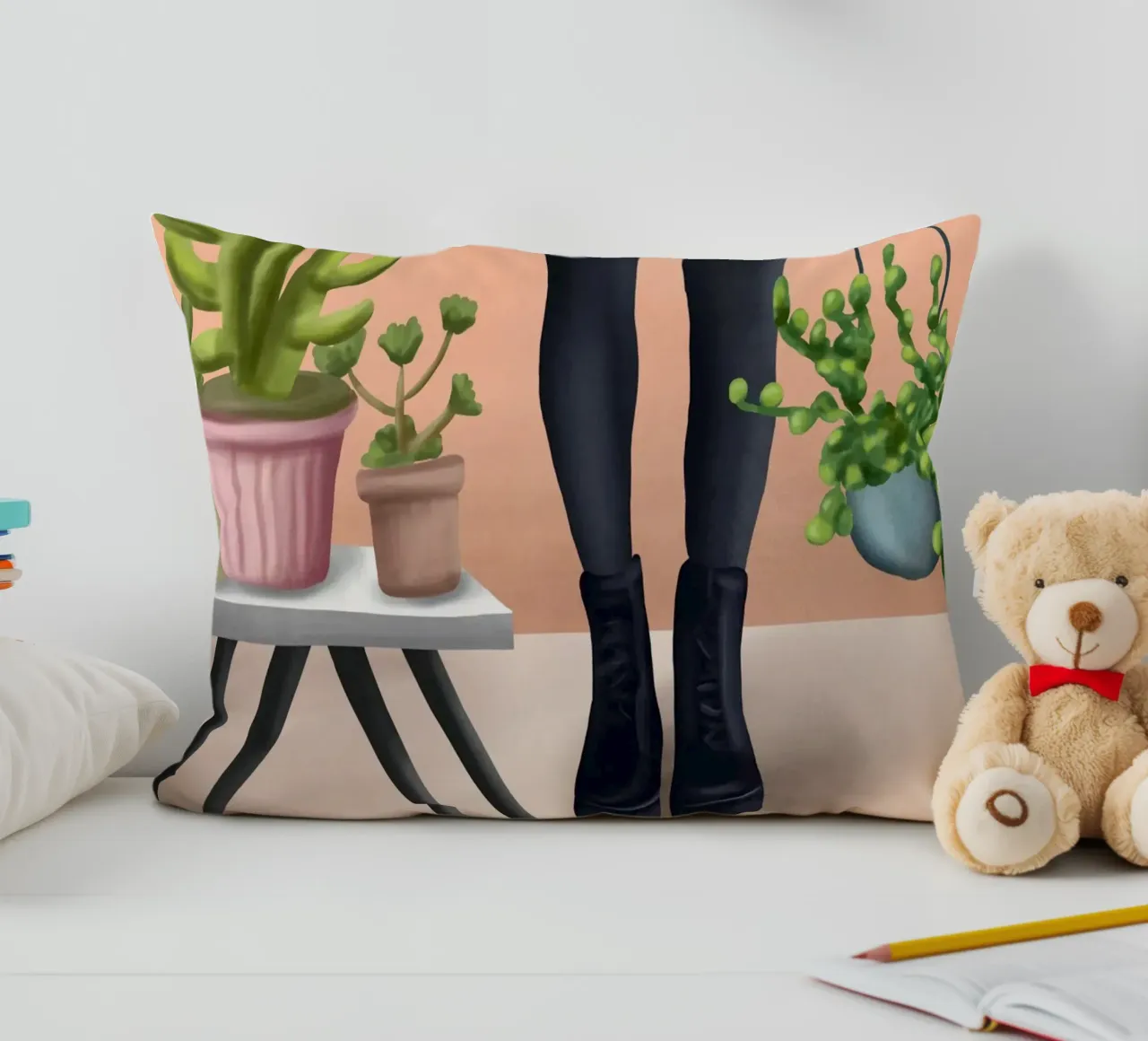 There is a house built out of stone cuscino da cityart