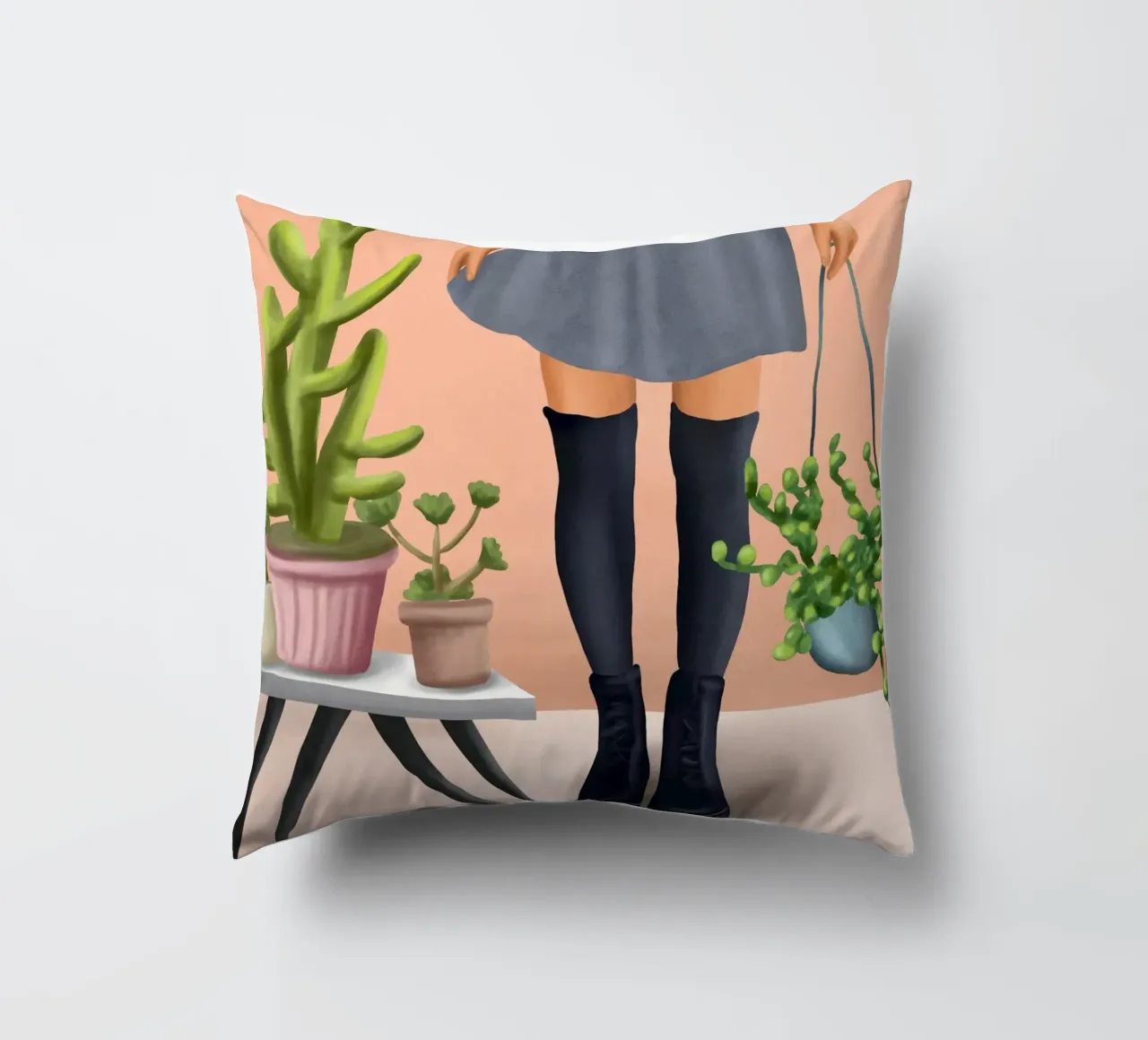 There is a house built out of stone cuscino da cityart