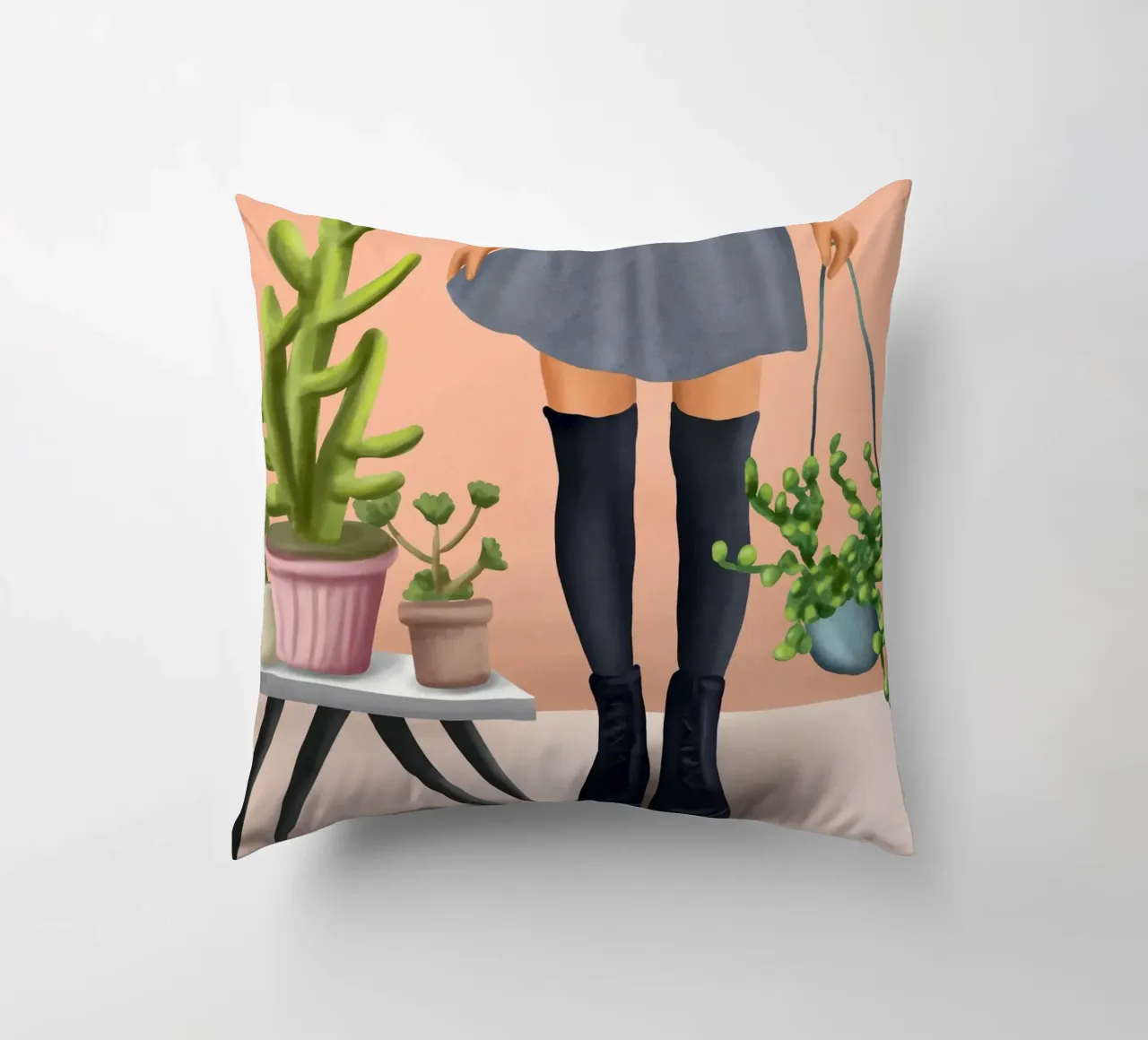 There is a house built out of stone cuscino da cityart