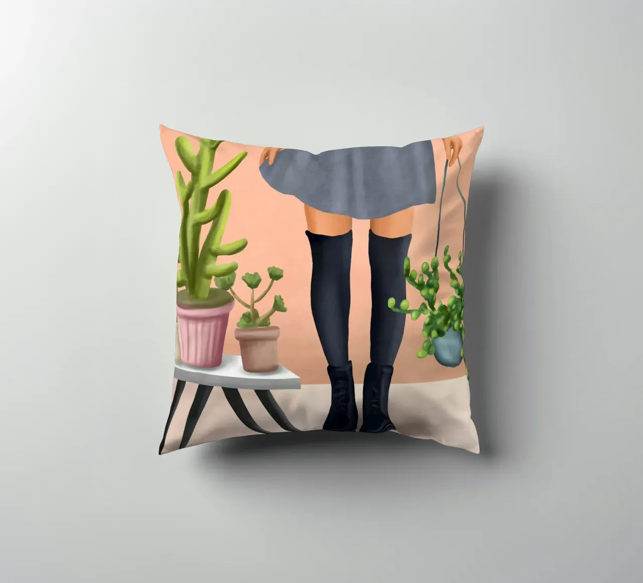 There is a house built out of stone cuscino da cityart