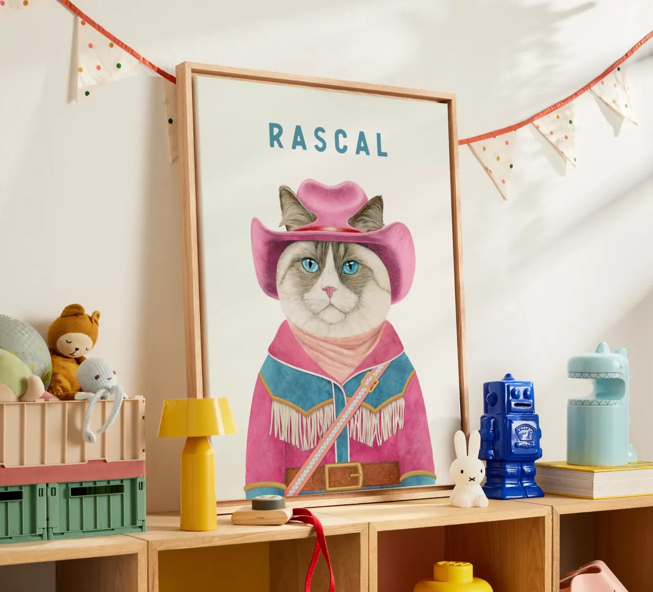 ADD NAME - COWBOY CAT - RAGDOLL CAT canvas by Animal Crew