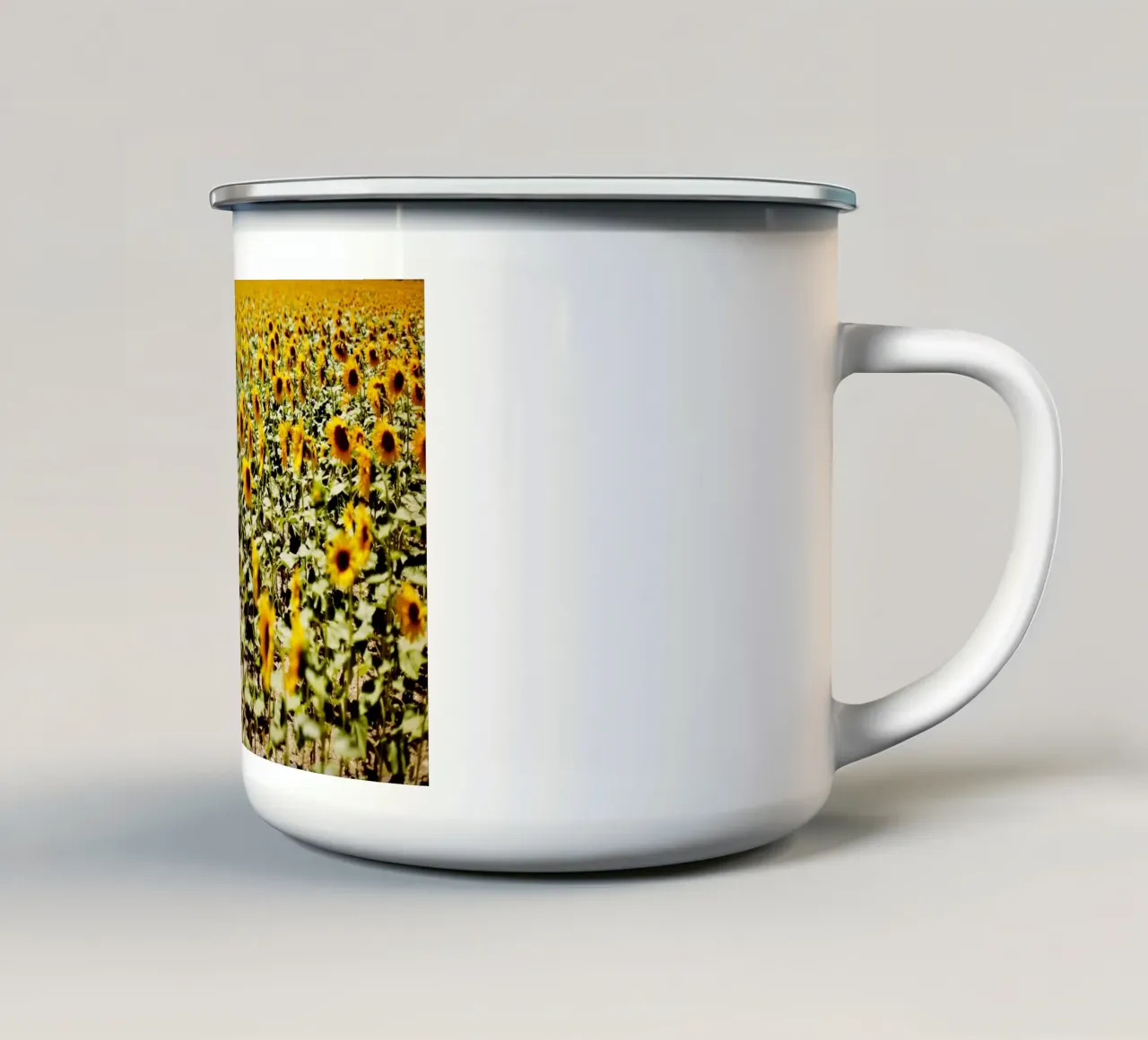 Girasoli nel Perigord (Francia) tazza in smalto da Simon Koy
