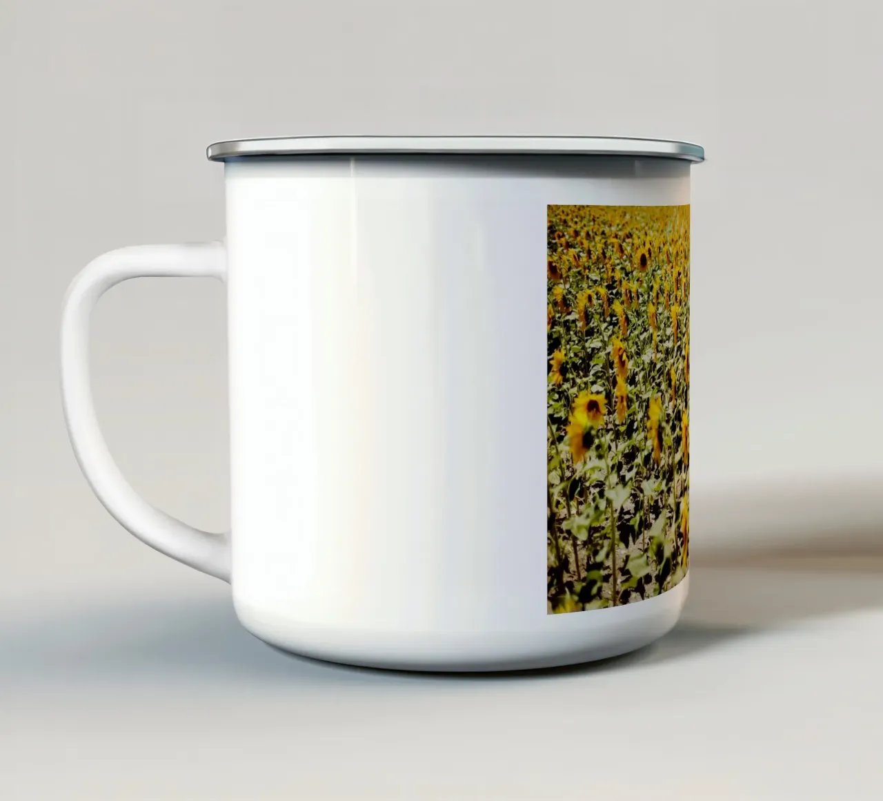 Girasoli nel Perigord (Francia) tazza in smalto da Simon Koy
