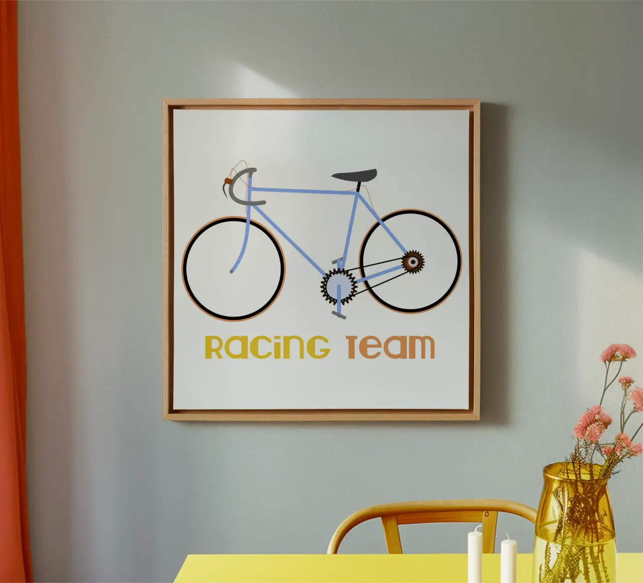 Squadra ciclistica da corsa tela con Cornice a cassetta da LaylaOzFun