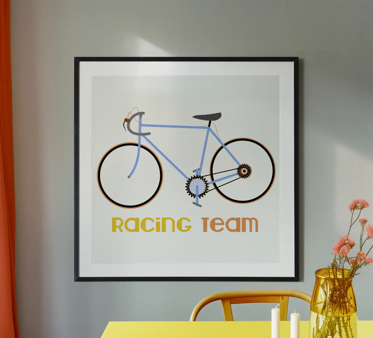 Squadra ciclistica da corsa poster con telaio in alluminio da LaylaOzFun