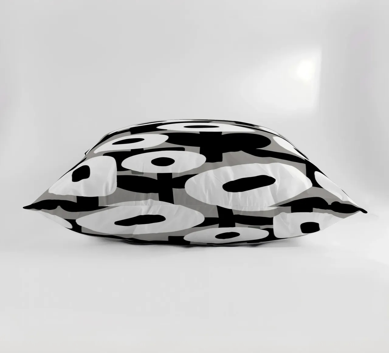 Floreale in bianco e nero 02 cuscino da Little Dean