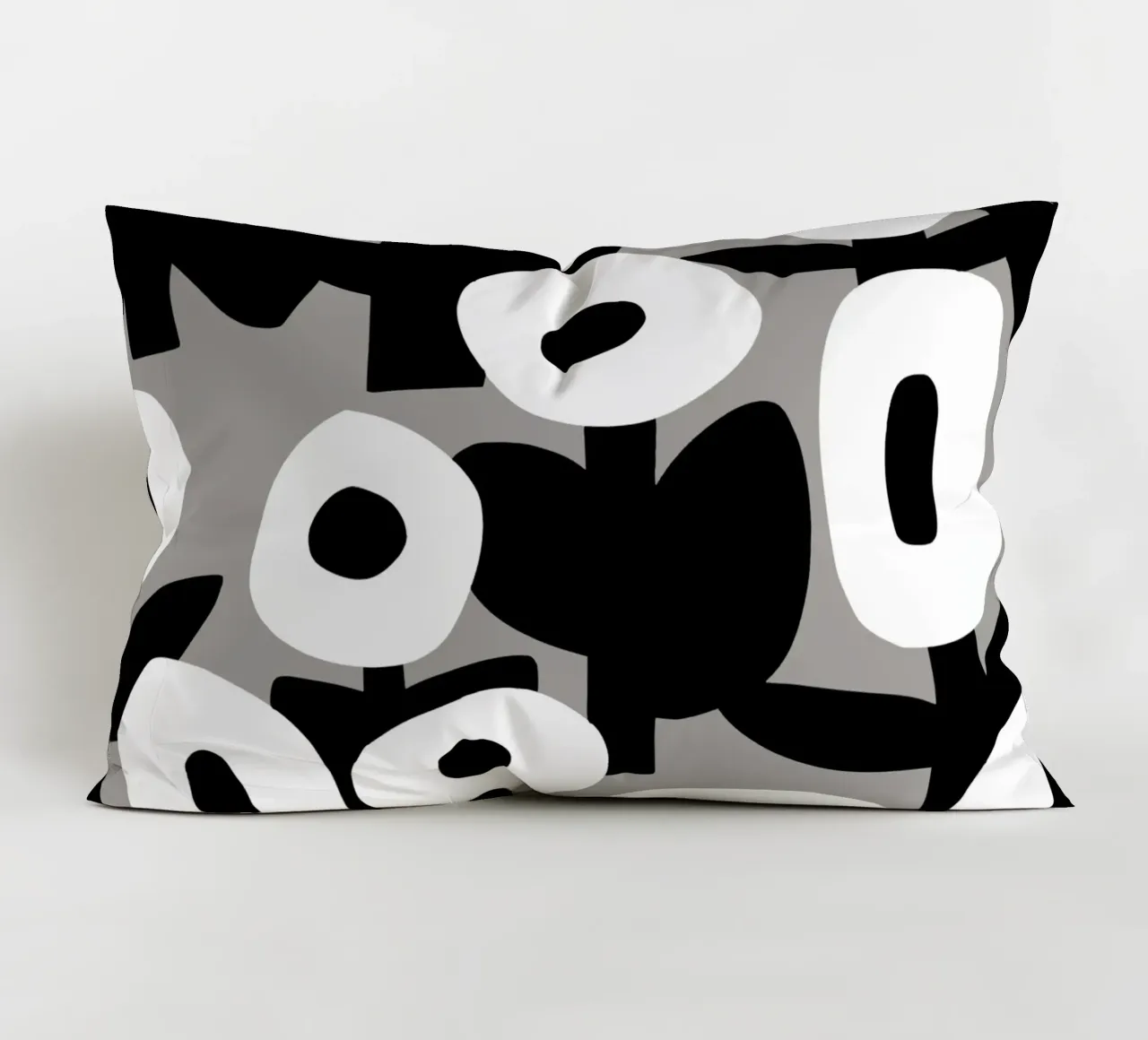 Floreale in bianco e nero 02 cuscino da Little Dean