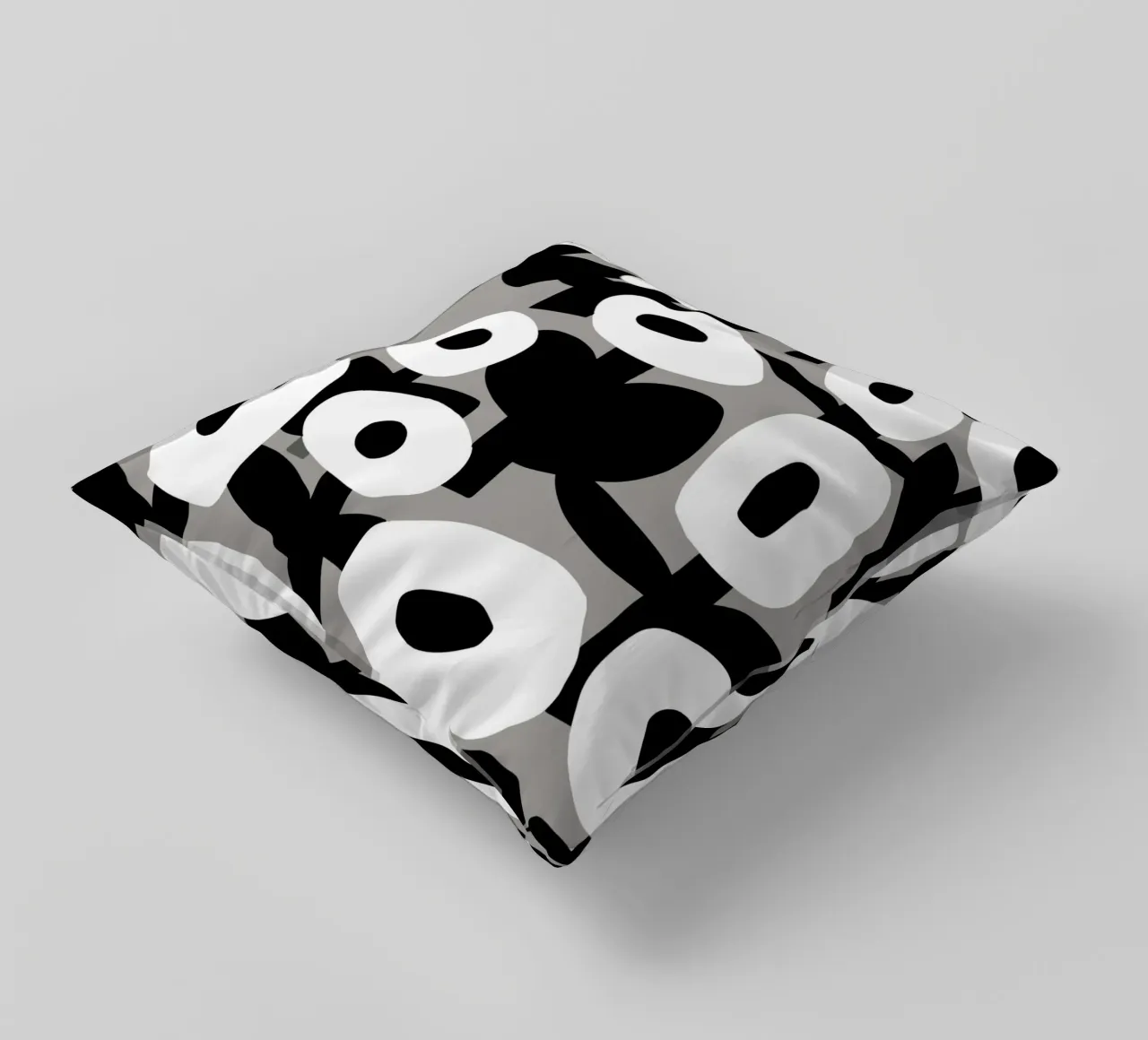Floreale in bianco e nero 02 cuscino da Little Dean