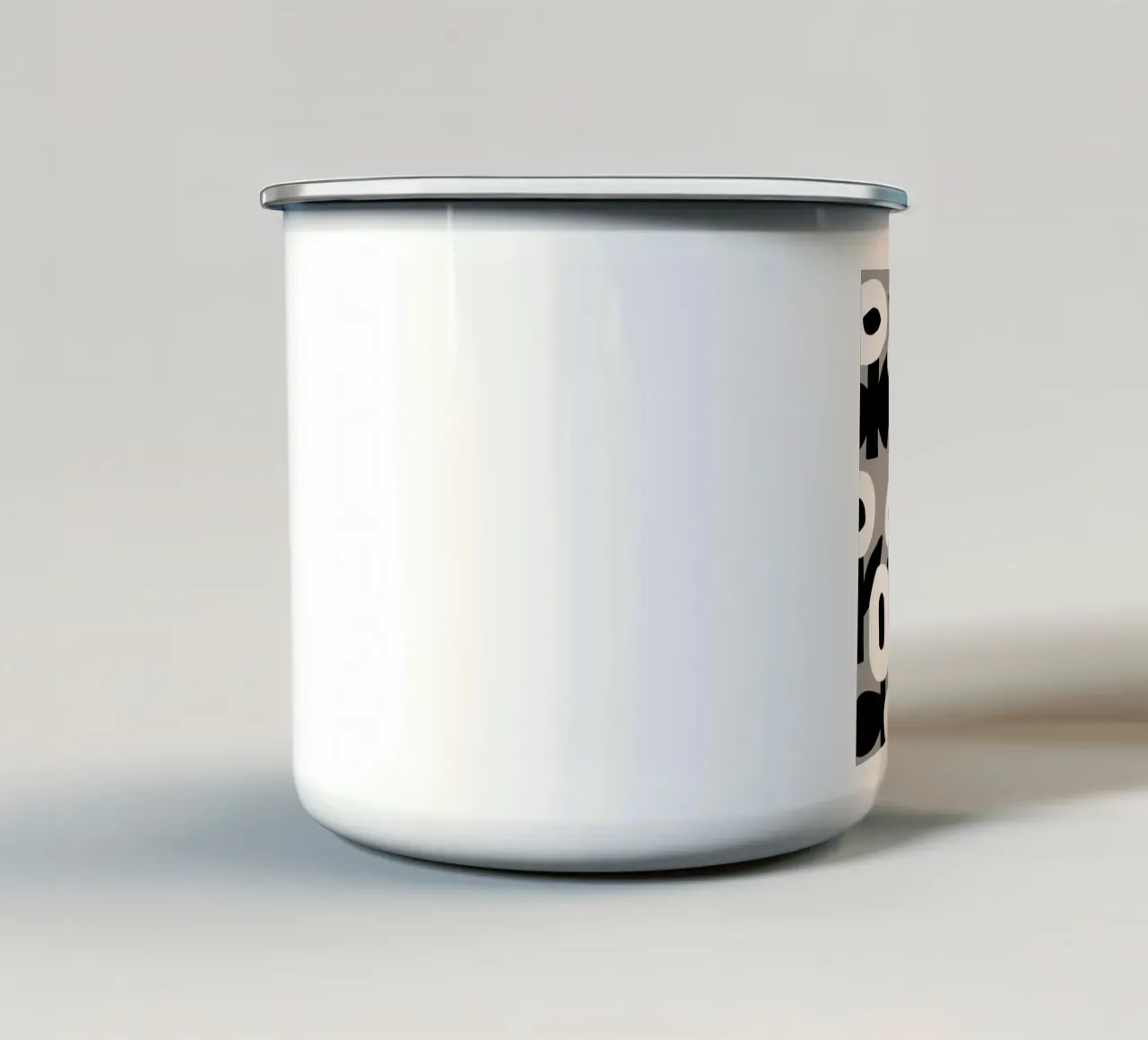 Floreale in bianco e nero 02 tazza in smalto da Little Dean