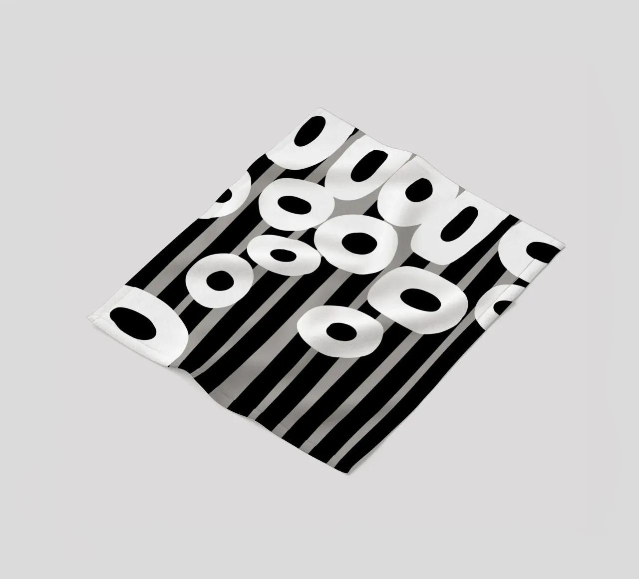 Bianco e nero floreale 04 coperta in pile da Little Dean