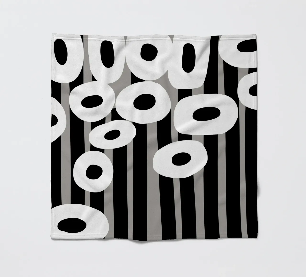 Bianco e nero floreale 04 coperta in pile da Little Dean