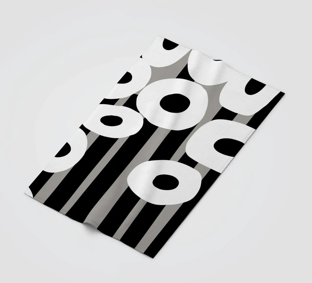 Bianco e nero floreale 04 coperta in pile da Little Dean