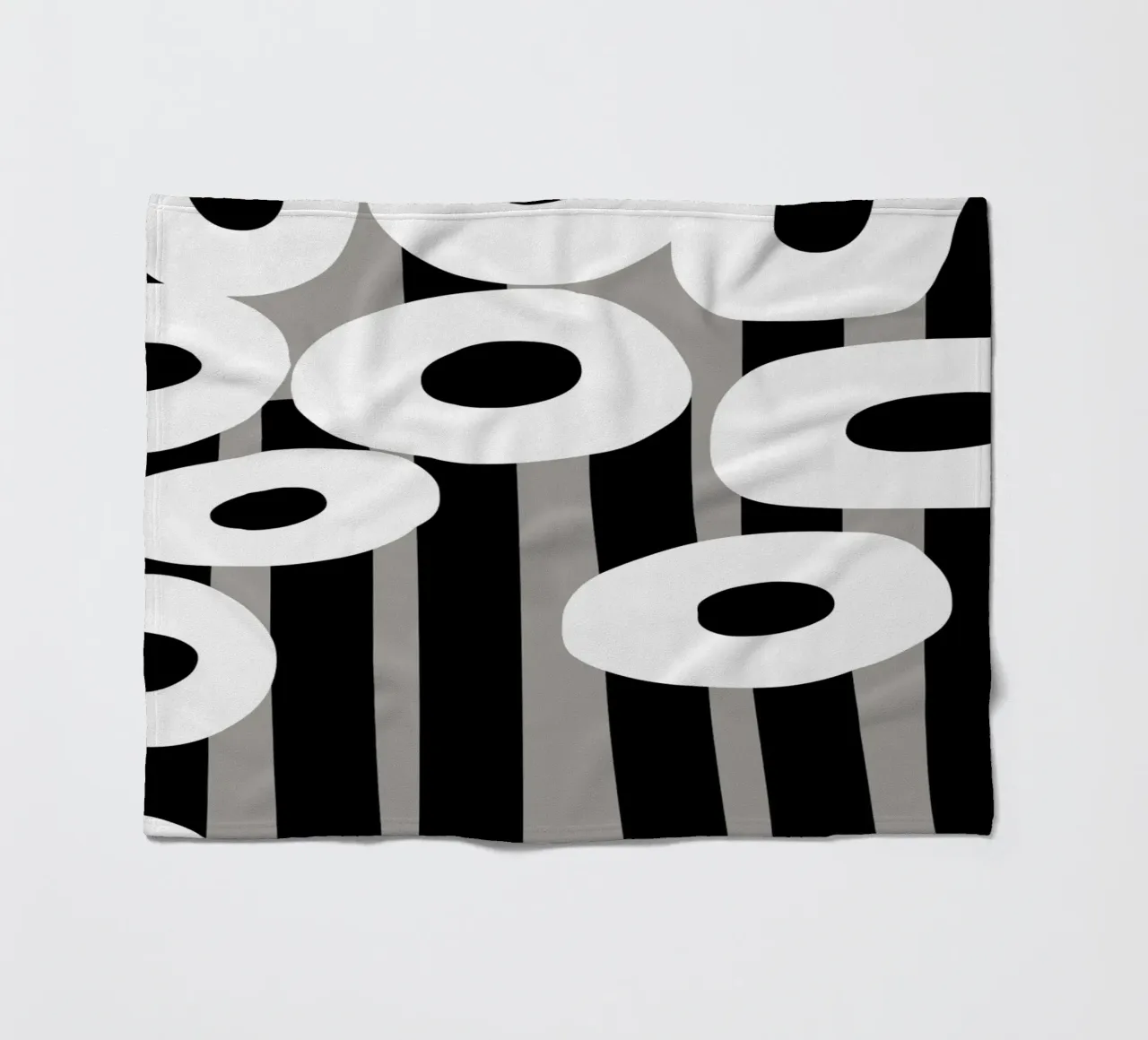 Bianco e nero floreale 04 coperta in pile da Little Dean