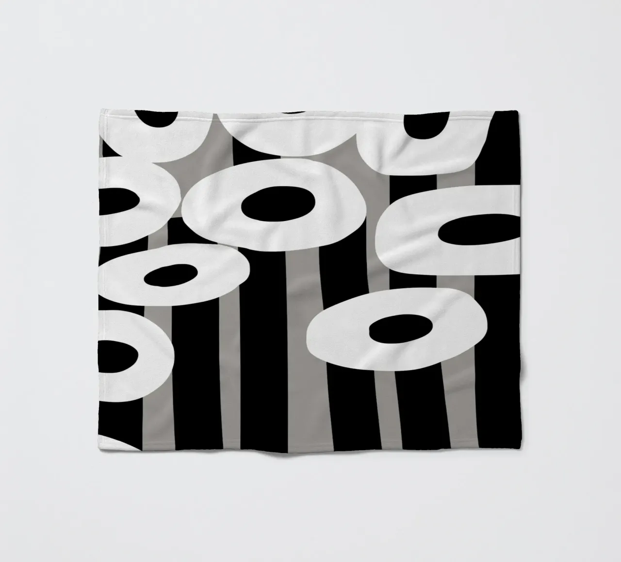 Bianco e nero floreale 04 coperta in pile da Little Dean