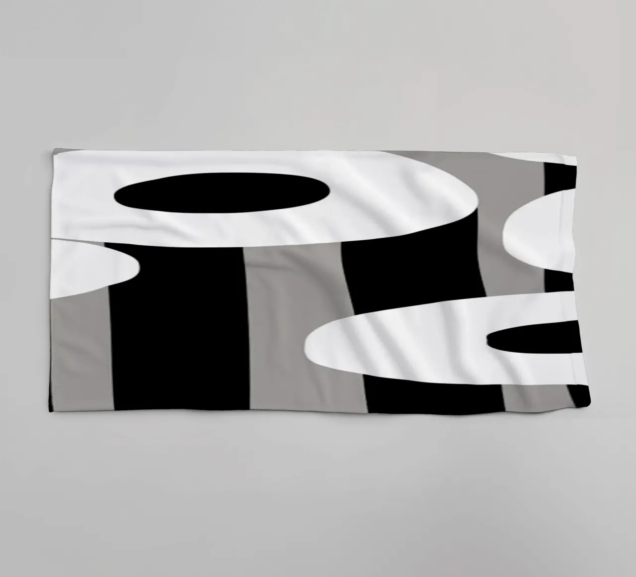 Bianco e nero floreale 04 asciugamano da bagno da Little Dean