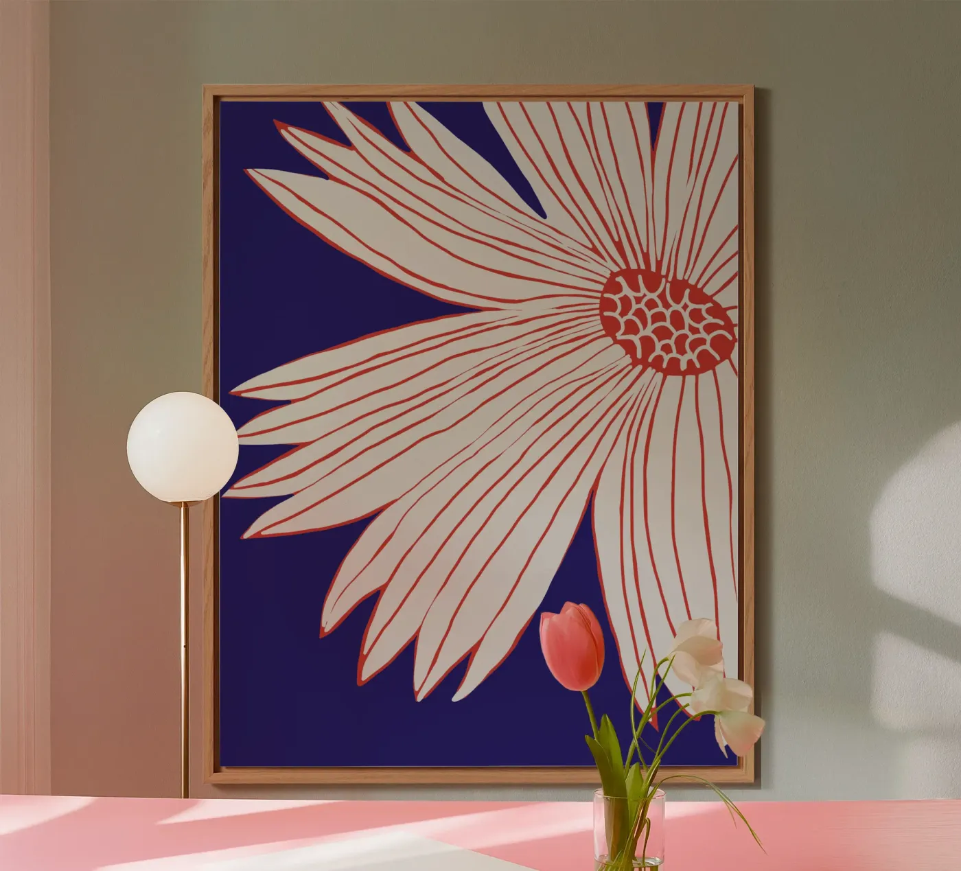 Macro bloem aluminium-dibond van Little Dean