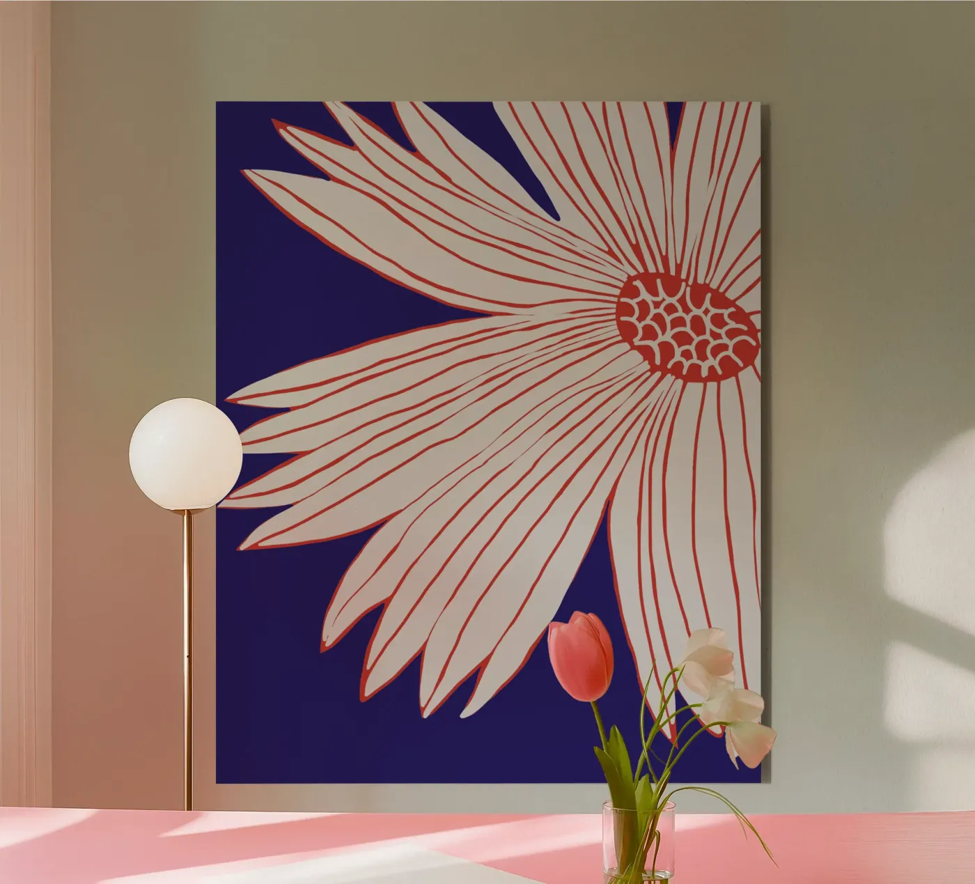 Macro bloem aluminium-dibond van Little Dean