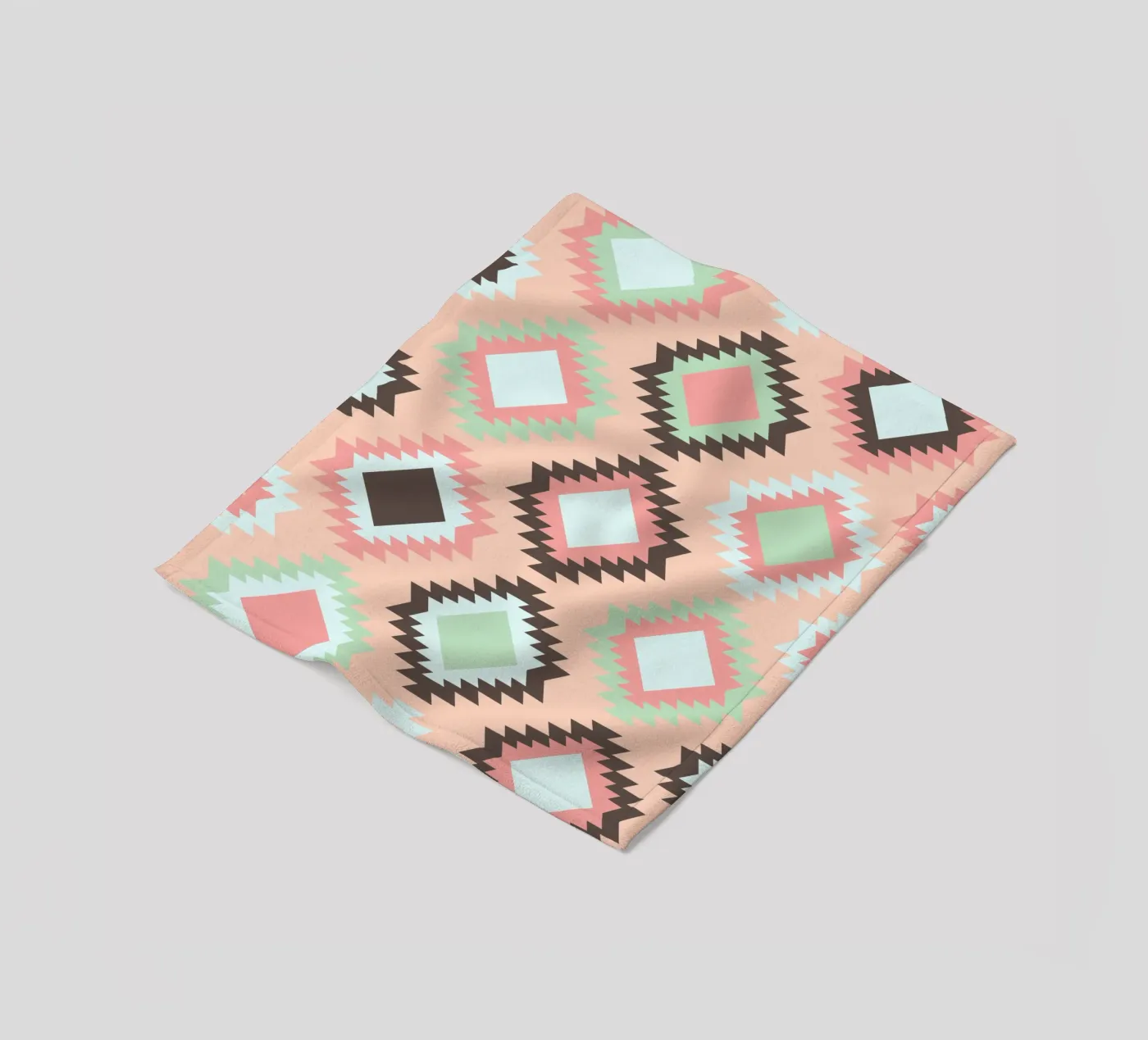 Boho rosé fleece blanket by BAINAI