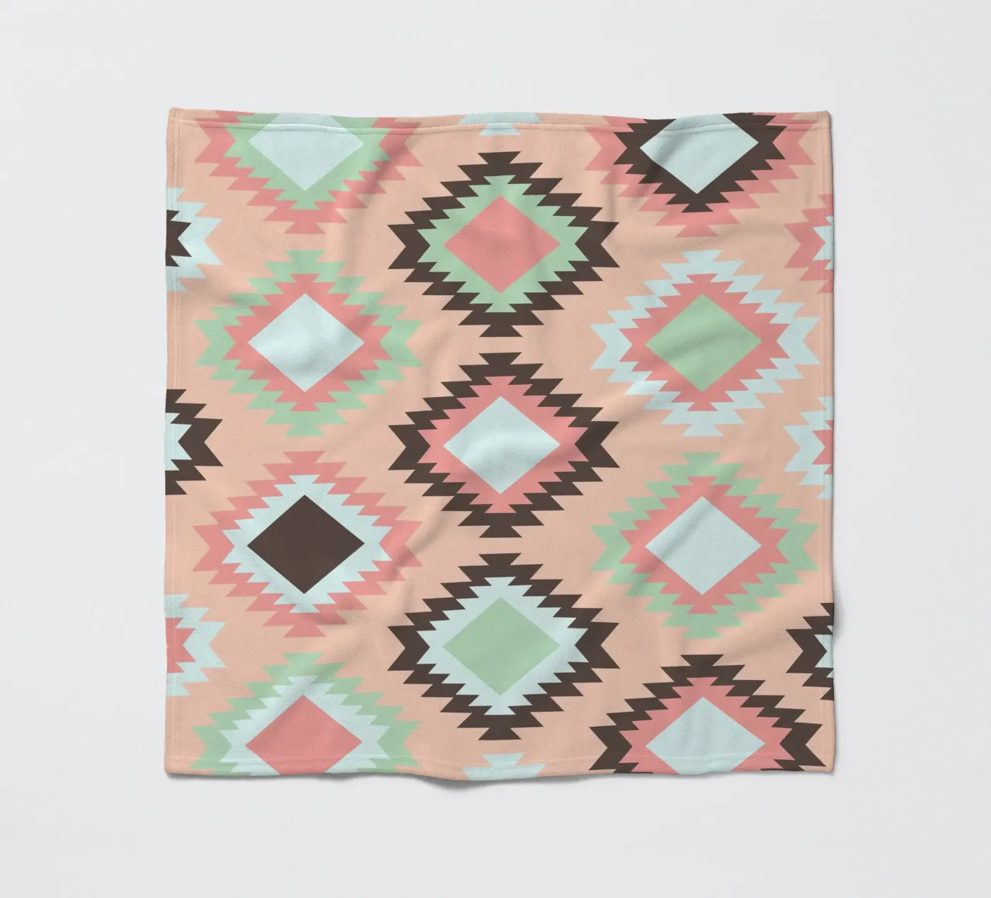 Boho rosé fleece blanket by BAINAI