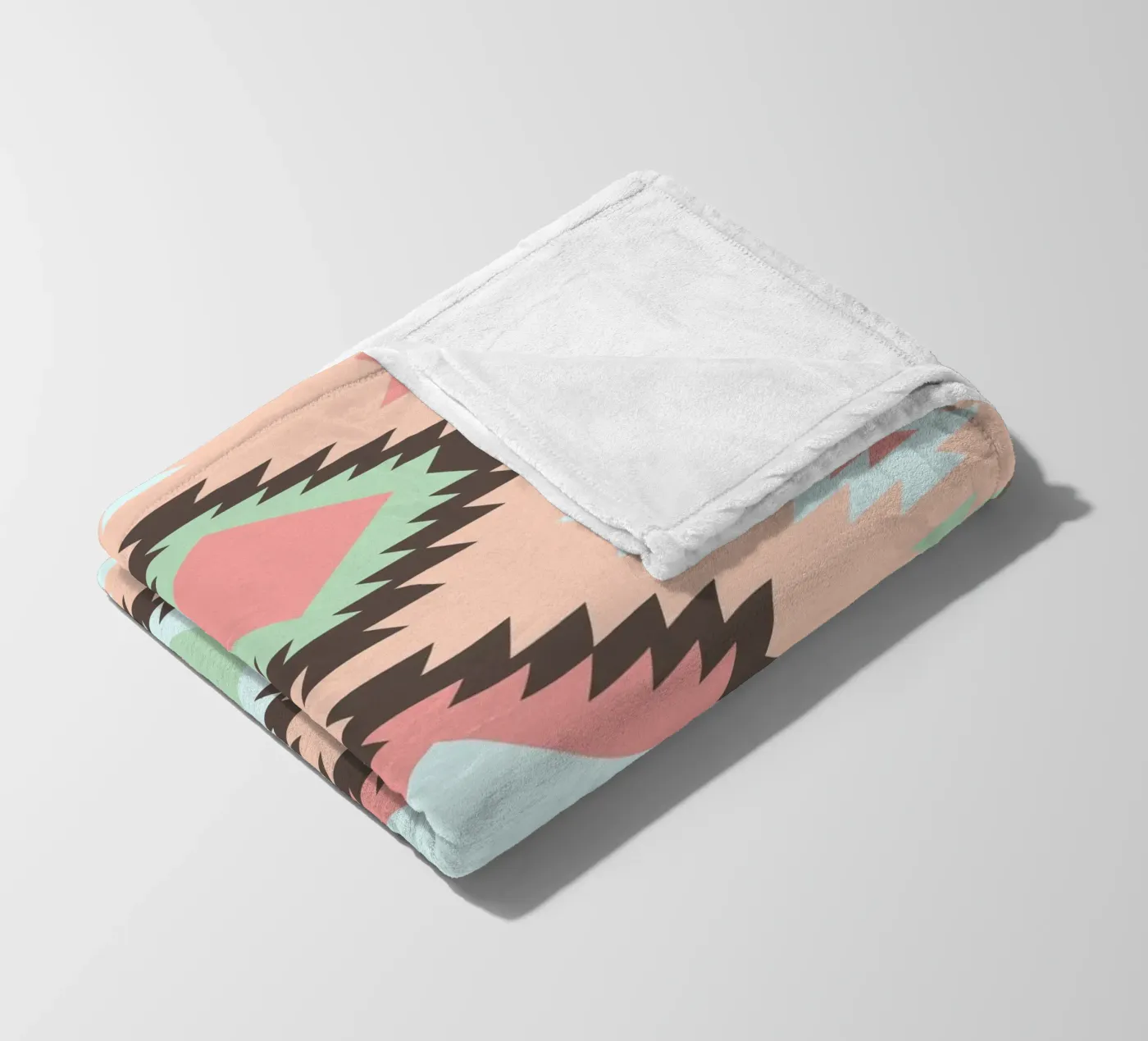 Boho rosé fleece blanket by BAINAI