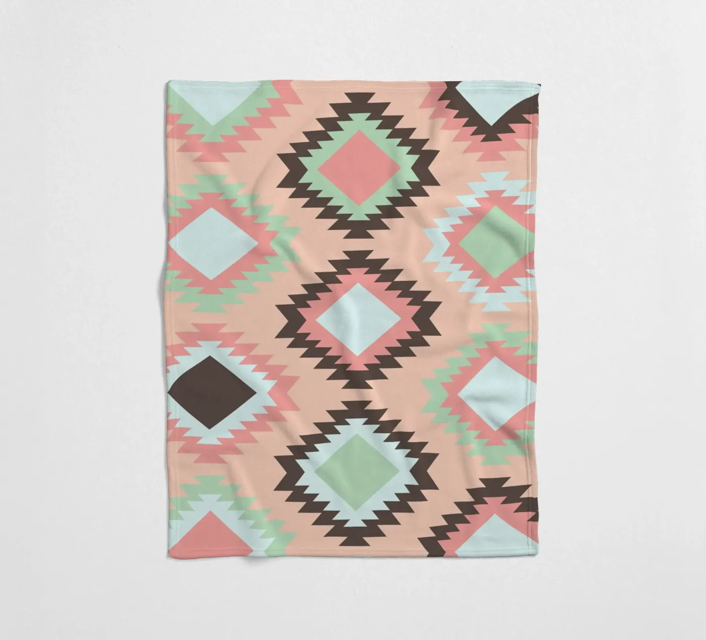 Boho rosé fleece blanket by BAINAI