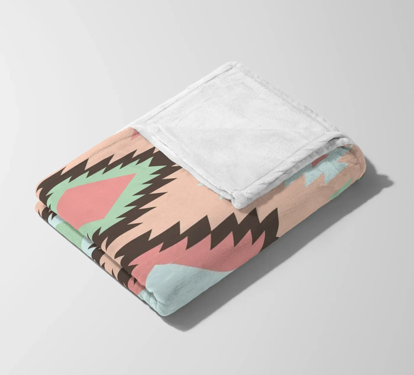 Boho rosé fleece blanket by BAINAI