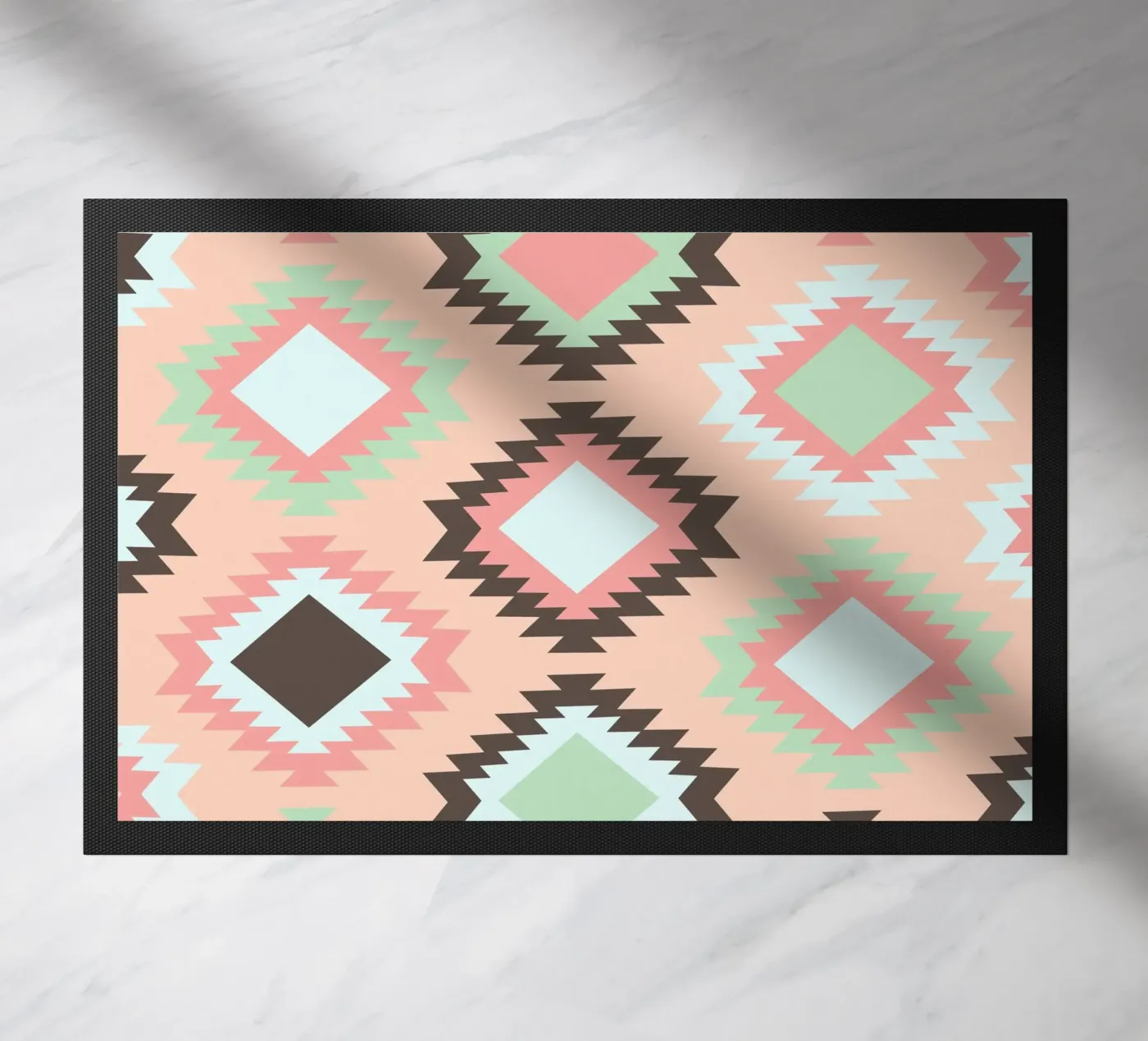 Boho rosé doormat by BAINAI