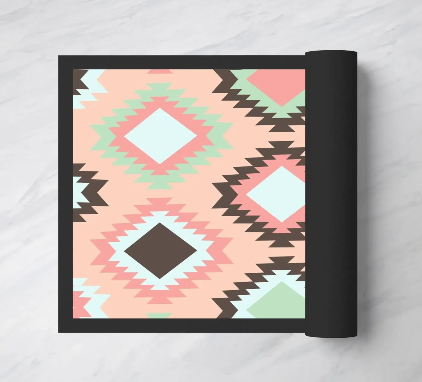 Boho rosé doormat by BAINAI