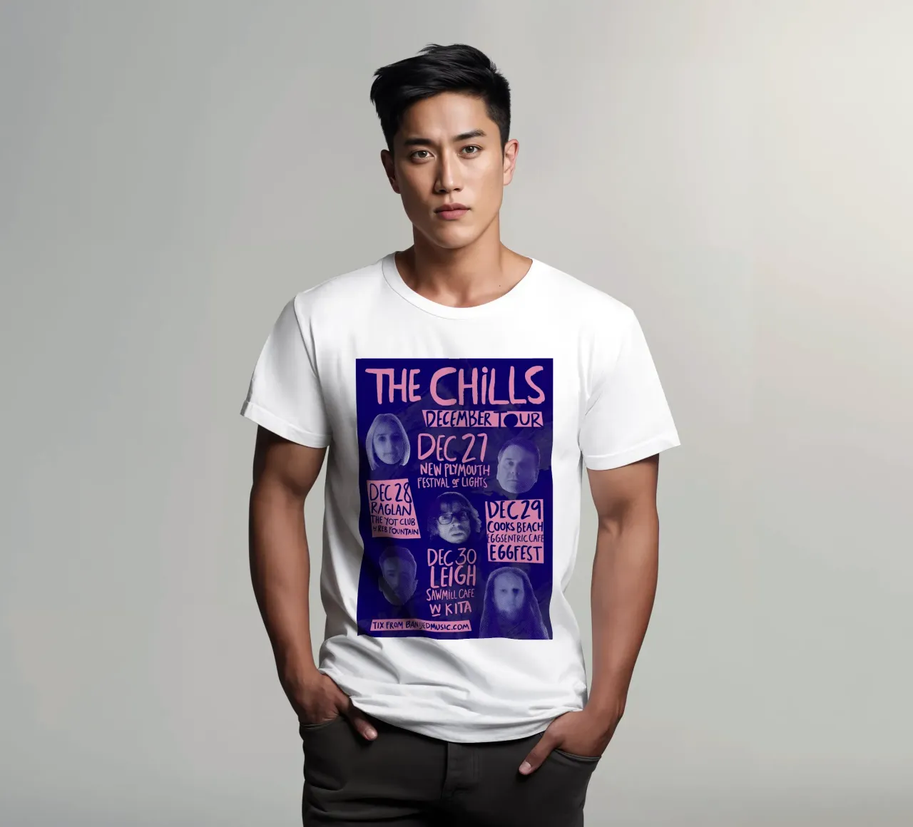 Silhouette Face - The Chills - Jangle Pop t-shirt da eliouxence